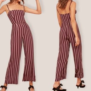 REFORMATION guatemala stripe jumpsuit